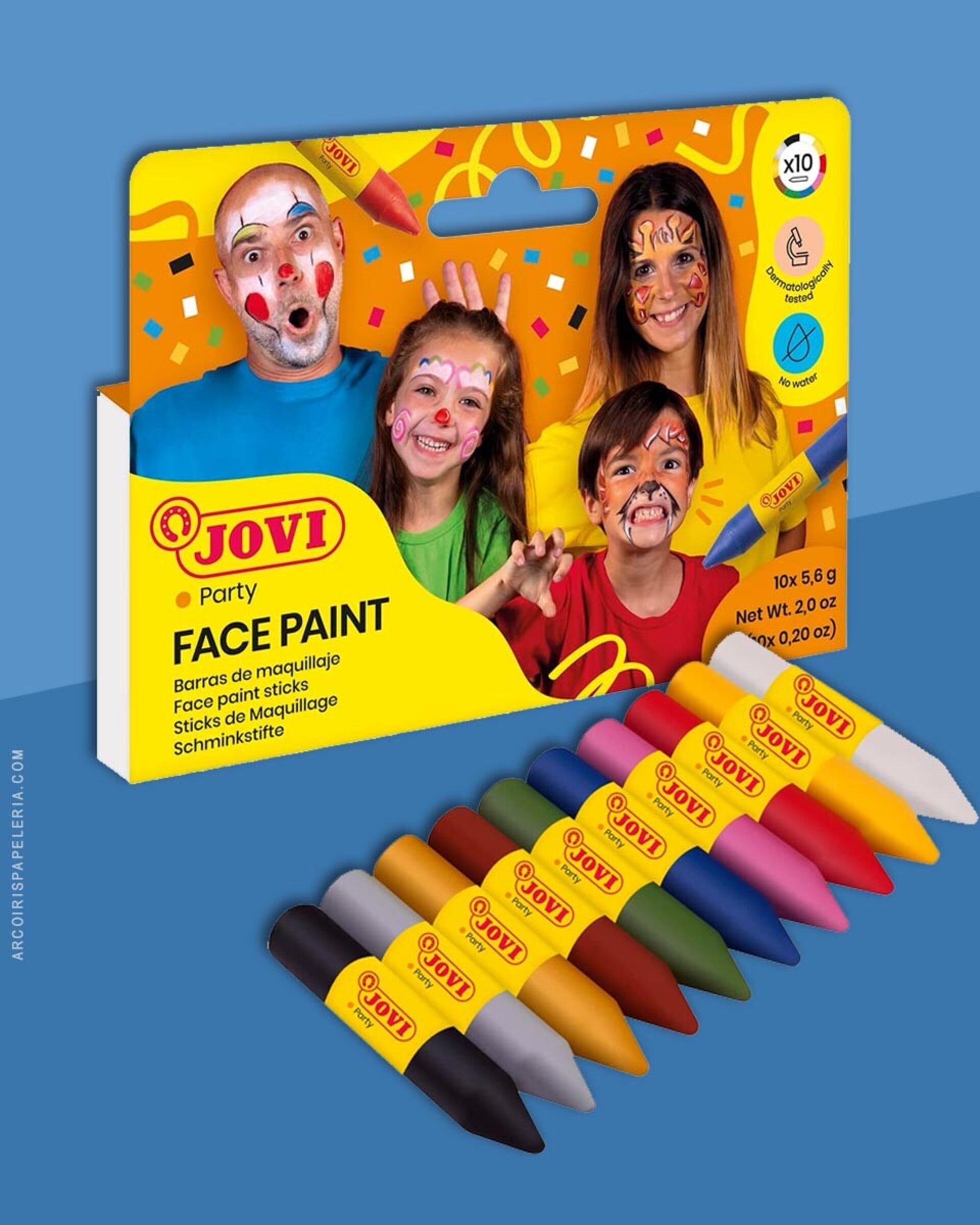 Pintura para cara maquillaje 1O Colores JOVI - 1